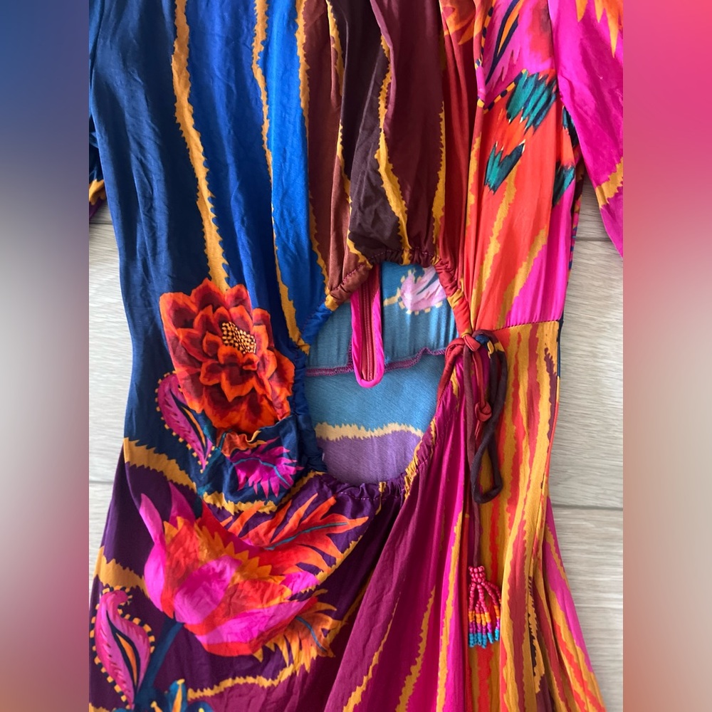 Farm Rio Vintage Wave Maxi Dress size xs - Picture 5 of 16